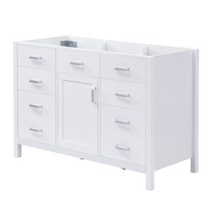 46.5" Modern Bathroom Vanity Cabinet Only, Soft Close Door & 6 Drawers - White