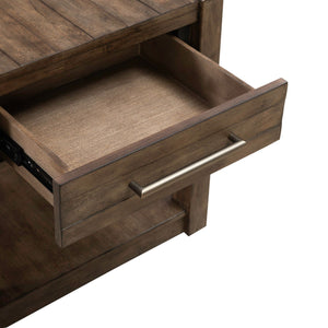 Broadmore - Drawer End Table - Cobblestone Brown