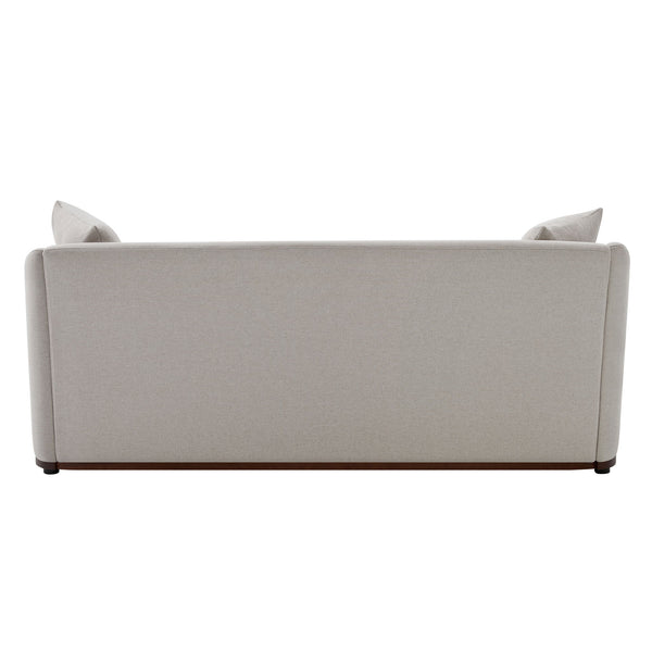 3 Seater Sofa With Wrap Around Armrests And Throw Pillows