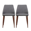 Modern Dining Chair With Iron Legs And Wood Finish
