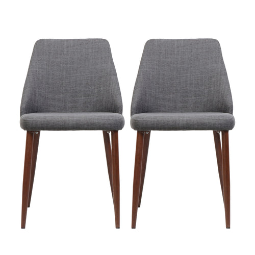 Modern Dining Chair With Iron Legs And Wood Finish