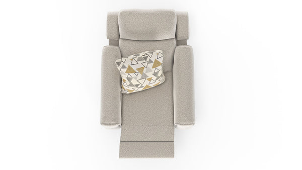 Micah - Power Headrest Power Deep Seat Lay Flat Recliner - Oatmeal