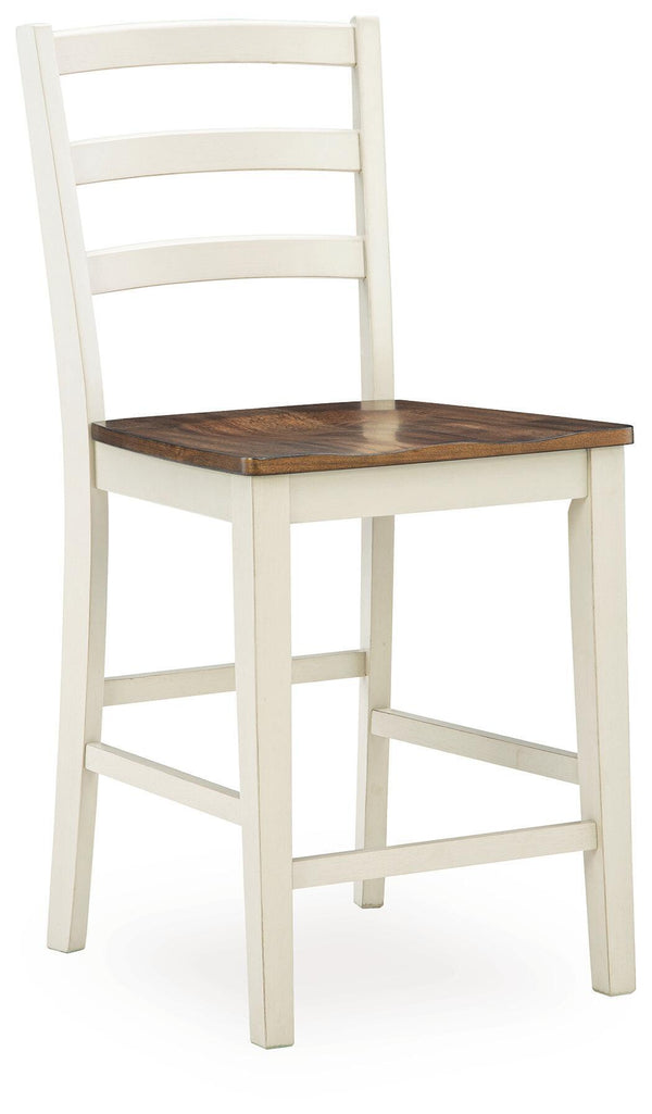 Brinfern - Barstool (Set of 2) - Brown / Antique White