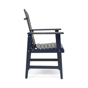 Outdoor Weather Resistant Acacia Wood Adirondack Dining Chairs (Set of 2)