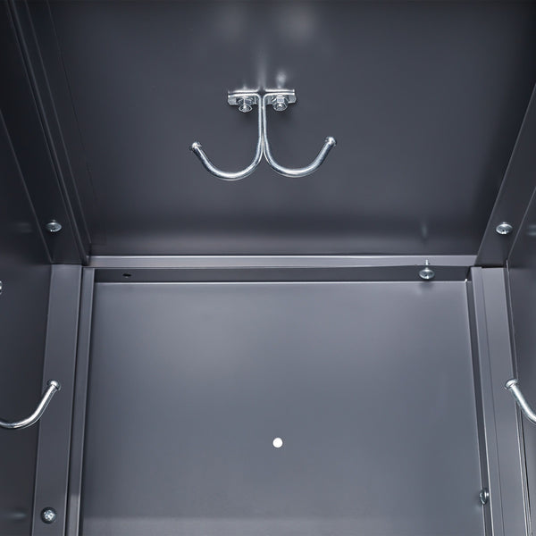 9 Door Lockers With Lock For Storage In Office, School, Gym, And Bedroom - Gray