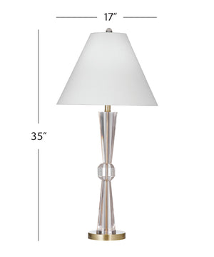 Devon - Table Lamp - Clear / Brushed Gold