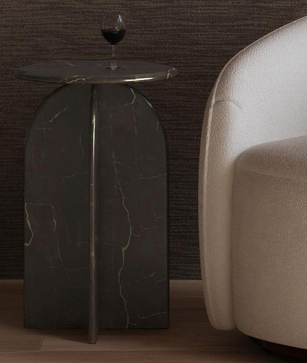 Abbey - Brown Accent Table - Dark Brown