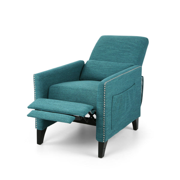 Kiersten - Contemporary Fabric Pushback Recliner
