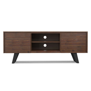 Lowry - TV Media Stand - Distressed Charcoal Brown