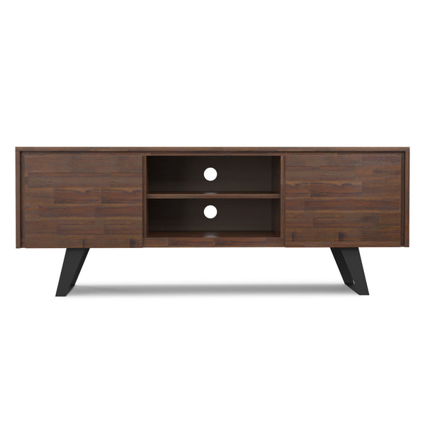 Lowry - TV Media Stand - Distressed Charcoal Brown