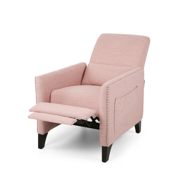 Kiersten - Contemporary Fabric Pushback Recliner