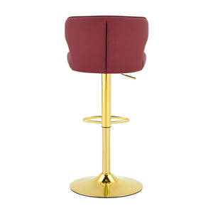 Adjustable Swivel Bar Chair With High Back Support