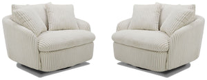 Boomer - Large Swivel Chair with 2 Pillows