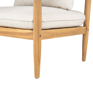 Terassi - Outdoor Lounge Chair (Set of 2) With Cushions - Beige / Light Teak