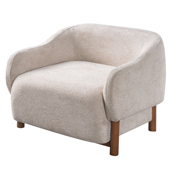 Modern Accent Chair With Recessed Arms And Tight Back