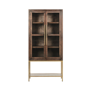 Freemont - Solid Wood Tall Cabinet - Kona Brown