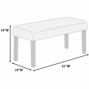Contemporary Dining Bench Soft Upholstered