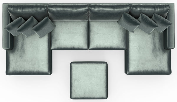 Remington - Modular Sofa And Cocktail Ottoman - Pine