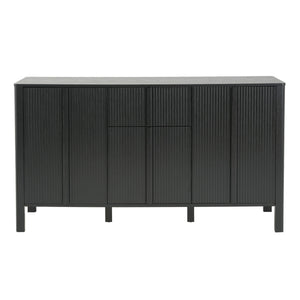 Colored Fluted Sideboard With 3 Doors And 1 Drawer