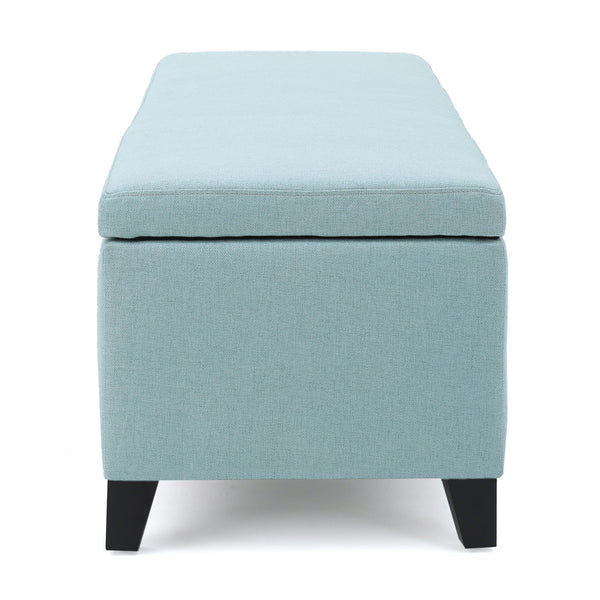 Contemporary Storage Ottoman Bench With Upholstery