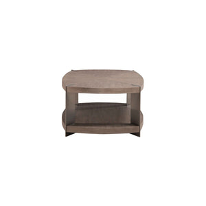 Harlow - Oval Cocktail Table - Sandstone & Satin Nickel