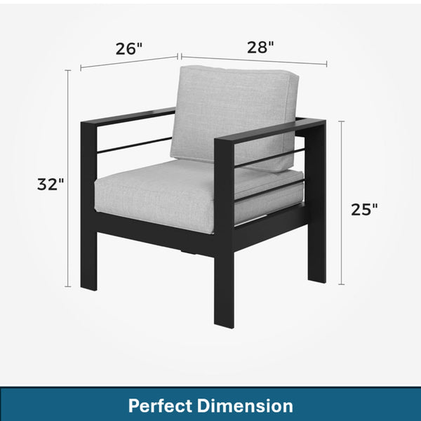 Outdoor Patio Set, All-Weather With Thick Cushions