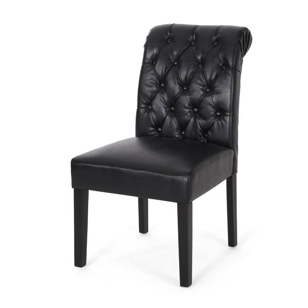 Broxton - Tuft Dining Rolltop Chairs With Button Tufted Backrest (Set of 2)