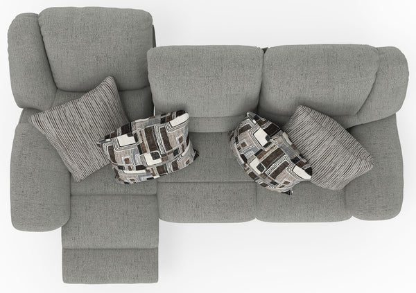 Trifecta - Sofa With 3 Recliners and Drop Down Table