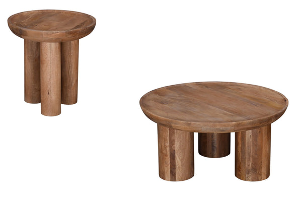Blair - Round End Table - Dark Brown