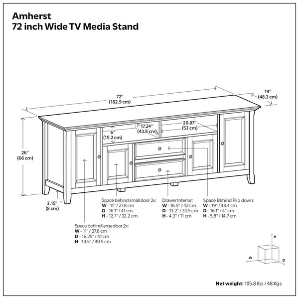 Amherst - Wide TV Media Stand