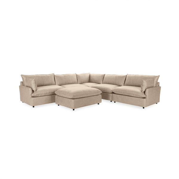Caplan - 6 Piece Modular Sectional With Ottoman