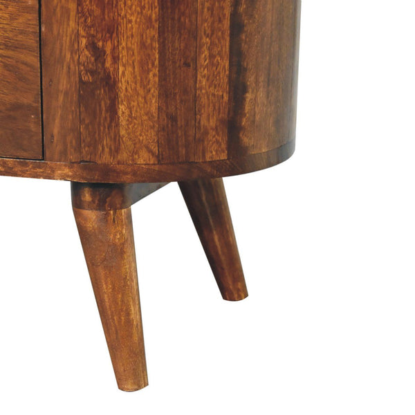 Cortez - T Bar Open Slot Cabinet - Dark Brown