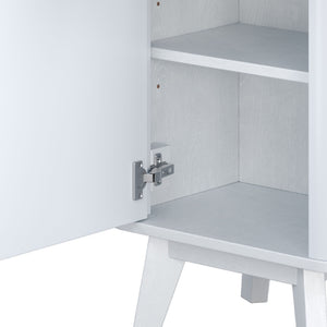 Tall Bathroom Storage Cabinet With Adjustable Shelves And 1 Drawer & Door