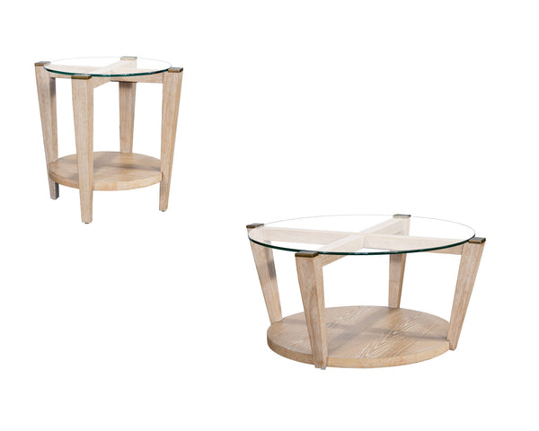 Dunes - End Table - Bleached Oak