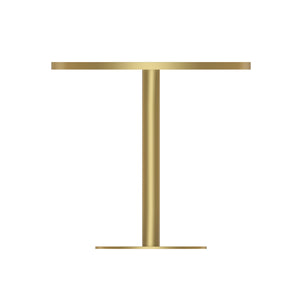 Round Bistro Table - Gold / White