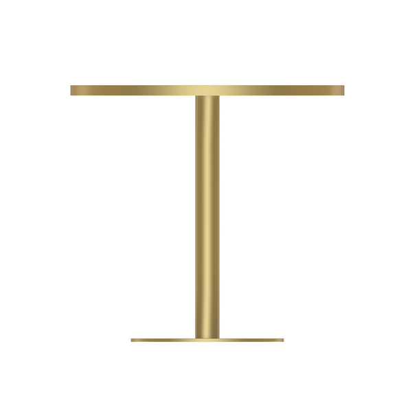 Round Bistro Table - Gold / White