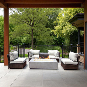 Outdoor Elegance Conversation Set With Fire Pit