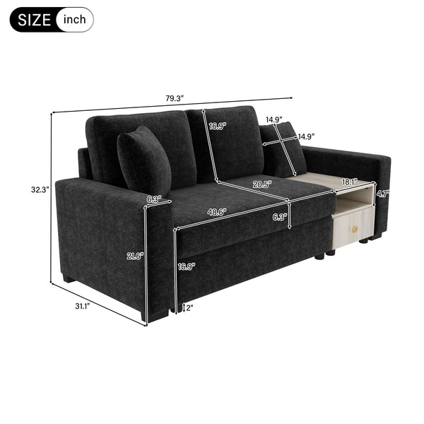 Modular Sofa Couch With Storage Armrest And Center Console