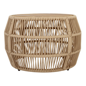Round Side Table With Rope Frame