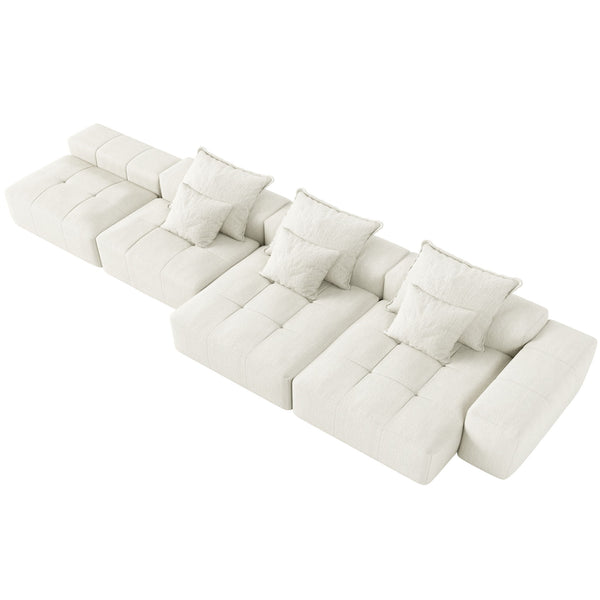 Modern Oversized Diy Combination Modular Sectional Sofa With Pillows