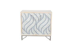 Leia - Bar Cabinet - White Mango / Ivory Bone / Gray