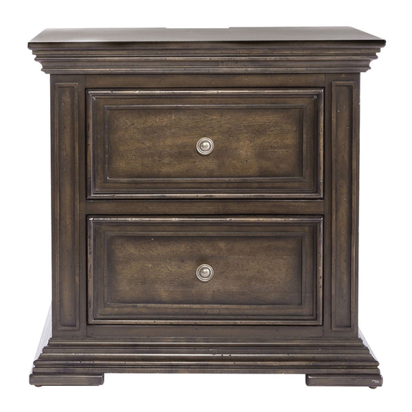 Big Valley - 2 Drawer Night Stand w/ Charging Station