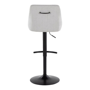 Hannah - Transitional Adjustable Barstool With Swivel With Rounded T Footrest (Set of 2)