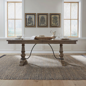 Americana Farmhouse - Trestle Table - Dusty Taupe