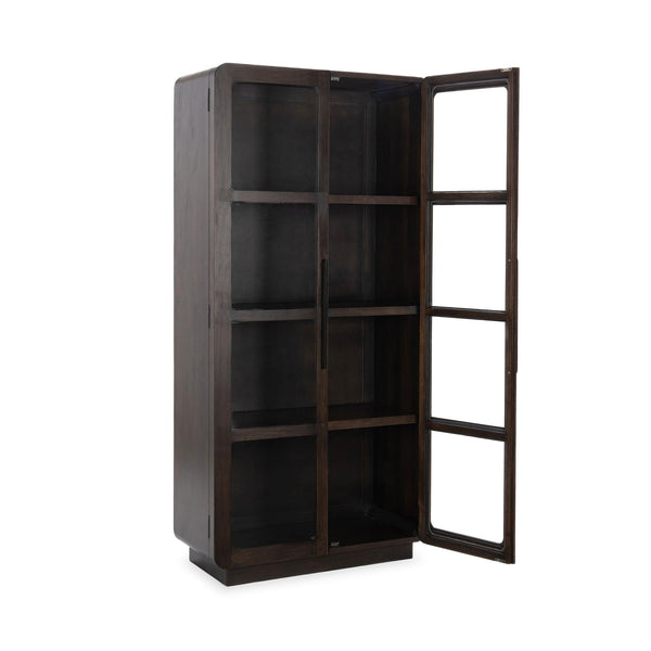 Rogers - Solid Wood Tall Cabinet - Dark Brown