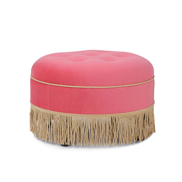 Yolanda - Round Upholstered Accent Ottoman