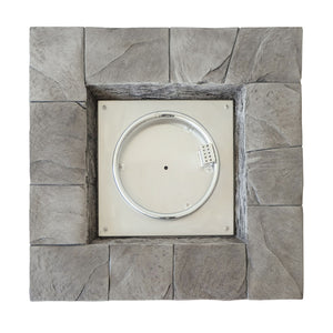 Outdoor Square Propane Fire Pit 40, 000 Btu - Gray