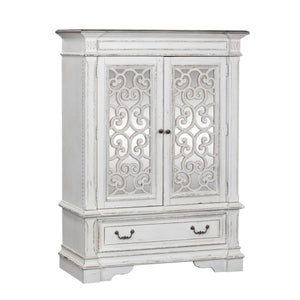 Abbey Park - Mirrored Door Chest - Antique White