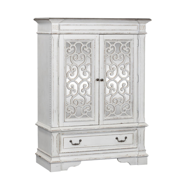 Abbey Park - Mirrored Door Chest - Antique White