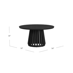 Mateo - Round Dining Table - Black